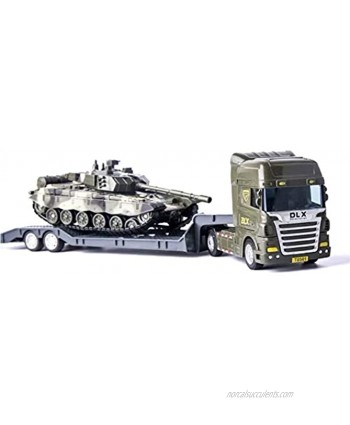 Military Vehicles and Army Battle Site Set with Storage Container 6 Vehicles Scout Tower Missile Truck Tank Flatbed Truck-Tank