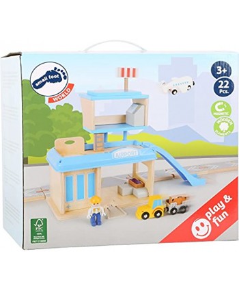 Small Foot Wooden Toys Airport playworld complete with all accessories playset designed for children ages 3+