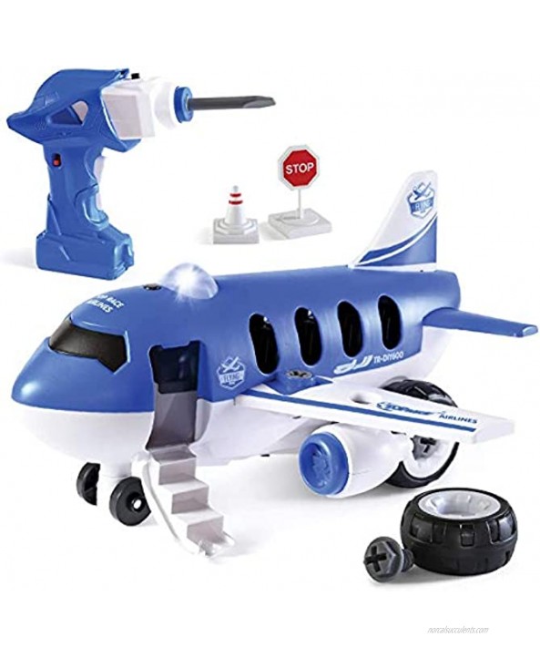Take Apart Toys with Electric Drill | Converts to Remote Control Airplane | Take Apart Toy Car for Boys | Gift Toys for Boys 3,4,5,6,7 Year Olds | Kids Stem Building Toy Airplane