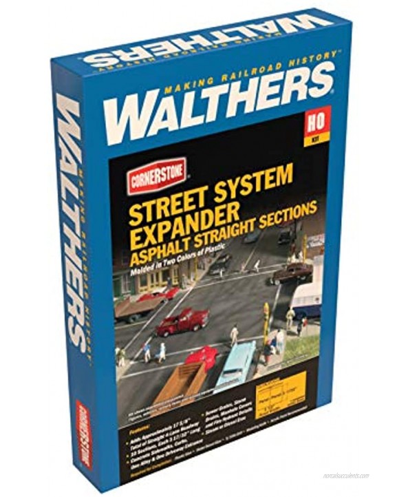 Walthers Cornerstone HO Scale Model Asphalt Street System Straight Sections