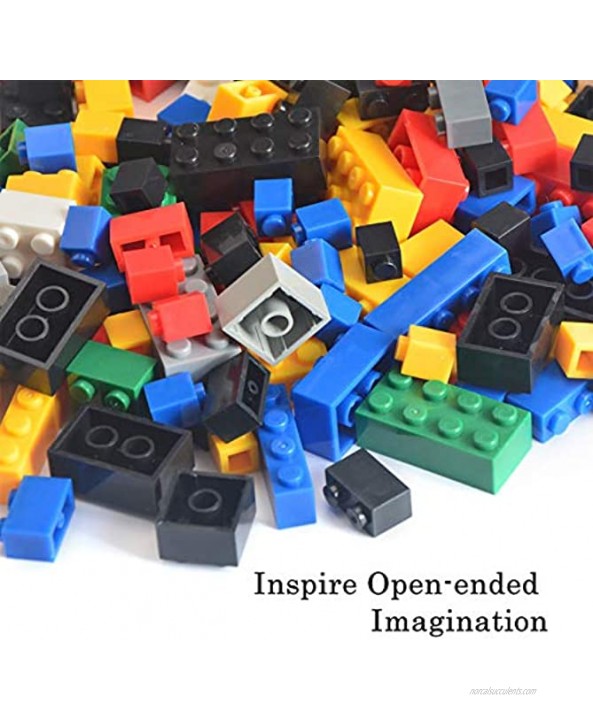 Building Bricks Compatible with Lego 1000 Pieces Bulk Building Blocks in Random Color Mixed Shape Includes 2 Figures