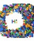Building Bricks Compatible with Lego 1000 Pieces Bulk Building Blocks in Random Color Mixed Shape Includes 2 Figures