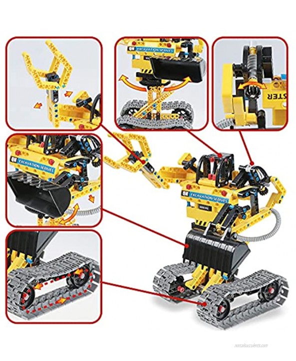 Kidpal Erector Set for Kids 6-12 342PCS 2-in-1 DIY Construction Engineering Excavator Toy Stem Building Projectors Sets for Boys and Girls Ages 8-12 Educational Building Toys for Boys Age 8 -12