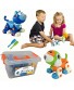 Kidtastic Take Apart Toys Cat & Dog STEM Learning 88 Pieces Construction Engineering Play Tool Kit for Kids Ages 3 Year Old and up Pack of 2 Building Set