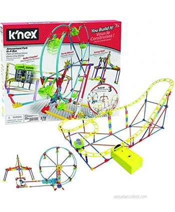 K'NEX Amusement Park in-A-Box 378 Parts Motorized Amusement Rides Ages 7 & Up