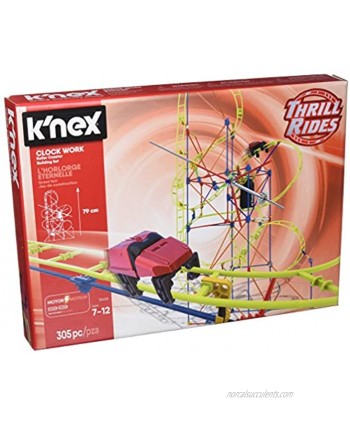 K'NEX Thrill Rides Clock Work Roller Coaster Building Set – 305 Pieces – For Ages 7+ Engineering Education Toy