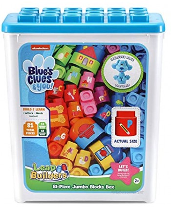 LeapFrog LeapBuilders Blue's Clues and You! 81-Piece Jumbo Blocks Box