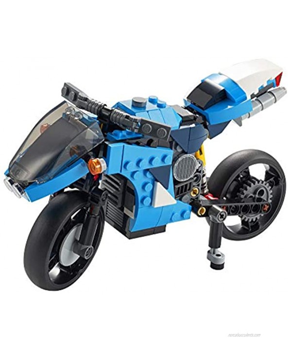 LEGO Creator 3in1 Superbike 31114 Toy Motorcycle Building Kit; Makes a Great Gift for Kids Who Love Motorbikes and Creative Building New 2021 236 Pieces