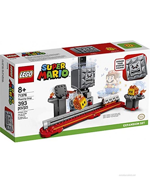 LEGO Super Mario Thwomp Drop Expansion Set 71376 Building Kit; Collectible Playset for Creative Kids to Add New Levels to Their Super Mario Starter Course 71360 Set 393 Pieces