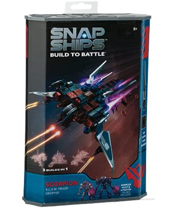Snap Ships Scorpion K.L.A.W. Troop Dropper -- Construction Toy for Custom Building and Battle Play -- Ages 8+