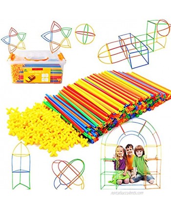 Straw Constructor STEM Building Toys 800 pcs-Colorful Interlocking Plastic Enginnering Toys- Fun- Educational- Safe for Kids- Develops Motor Skills-Construction Blocks- Best Gift for Boys and Girls …