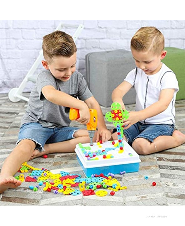 Toyvelt Building Block Games Set with Toy Drill & Screwdriver Tool Set Educational Building Blocks Construction Games Develop Fine Motor Skills Best Kids Toys for Boys & Girls Age 3 14 Year Old