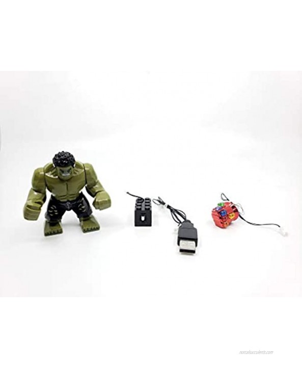 BlingBlingBrick – Professor Hulk Minifigure with LED Nano Gauntlet – Marvel Bruce Banner