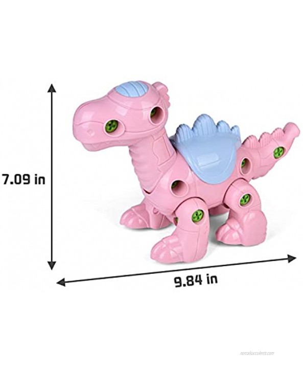 FUN LITTLE TOYS Take Apart Dinosaur Toys for Kids Baby Pull Along Assembling Building Dino Toy with Tools Educational Learning Toys Christmas Birthday Gifts for Boys and Girls