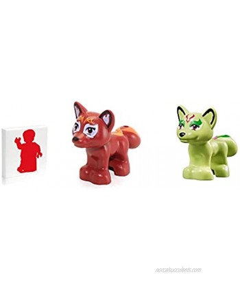LEGO Friends Elves Minifigure: 2 Fox Combo Animals Accessory Small and Cute!