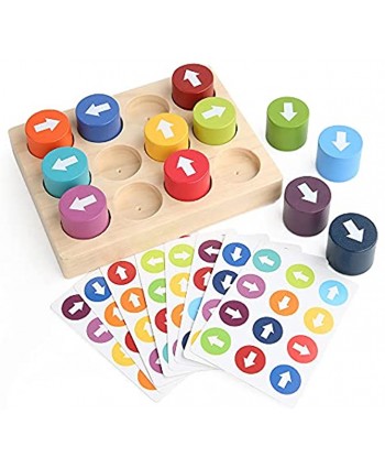 Arrow Match Game Develop Child’S Cognition of The Direction Arrow and Color Wooden Toys Blocks Montessori Toys for Toddlers for Kids 3 Years Old