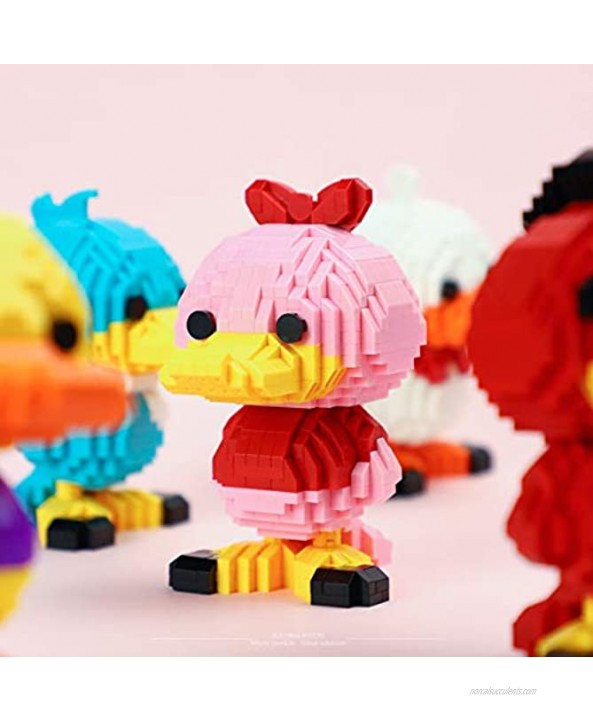 Balody Micro-Particle Assembling Building Blocks Duck Model Parent-Child Puzzle Educational Toys Room Decoration Gifts DuckPink
