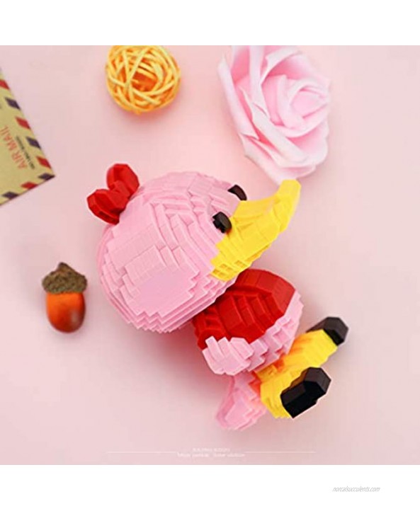 Balody Micro-Particle Assembling Building Blocks Duck Model Parent-Child Puzzle Educational Toys Room Decoration Gifts DuckPink
