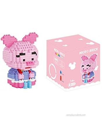 Cartoon Pig Magic Block Creative Mini Blocks Particle Blocks Cute Building Blocks Toys for Kids Girls Boys