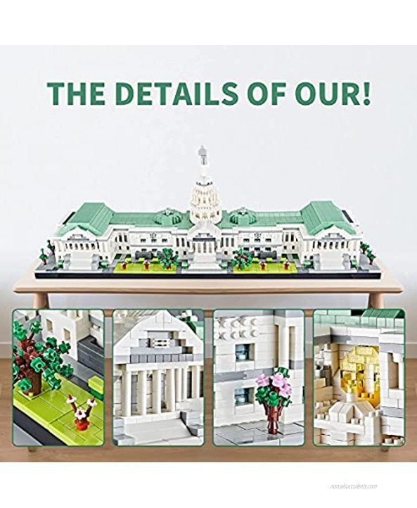 DAFDAG United States Capitol Big Architecture Model Building Kit 4030 Pcs Micro Block Set ，A Great Gift for Adults and Kids（2021 New with Color Package）