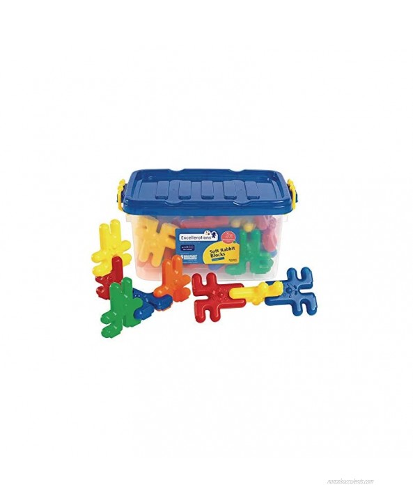 Excellerations Construction Toys STEM Building Toys Blocks 3L x 1 2W x 3H Builders Connection Toys Ages 3 Years and up Preschool Manipulatives Rabbits