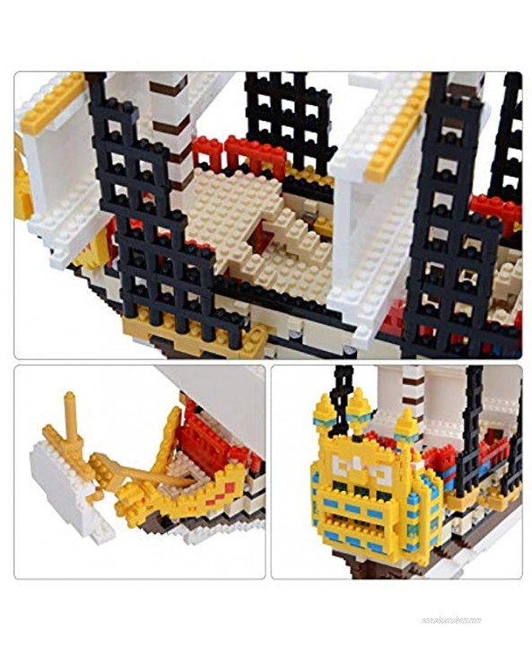 Geniteen Sailing Ship Model Building Blocks 3000 Pcs Micro Mini Blocks Toys DIY Model Building Toy Educational Toy Gift for Adults and Children
