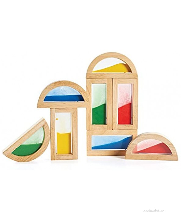 Guidecraft Rainbow Blocks Sand Kids Learning & Educational Toys Stacking Blocks