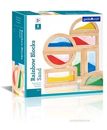 Guidecraft Rainbow Blocks Sand Kids Learning & Educational Toys Stacking Blocks