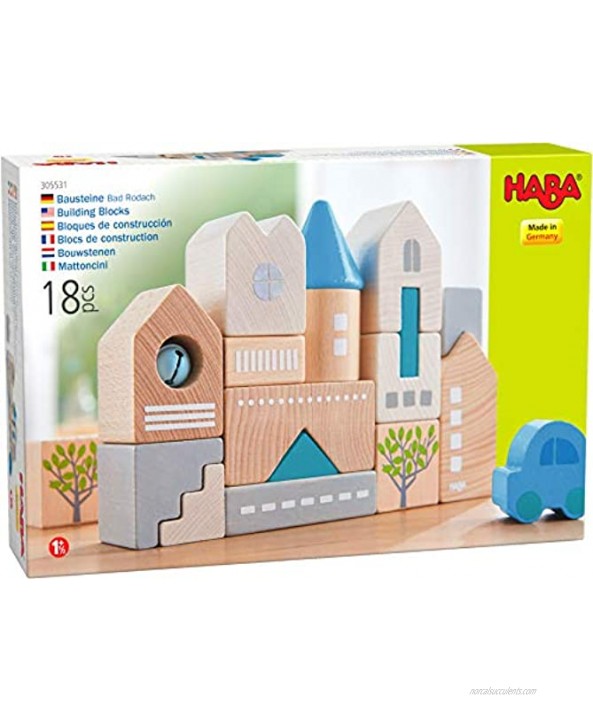 HABA Wooden 18pc Bad Rodach Building Blocks Made in Germany
