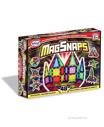 MagSnaps Magnetic Construction Set with 48 Pieces STEM Learning Toy