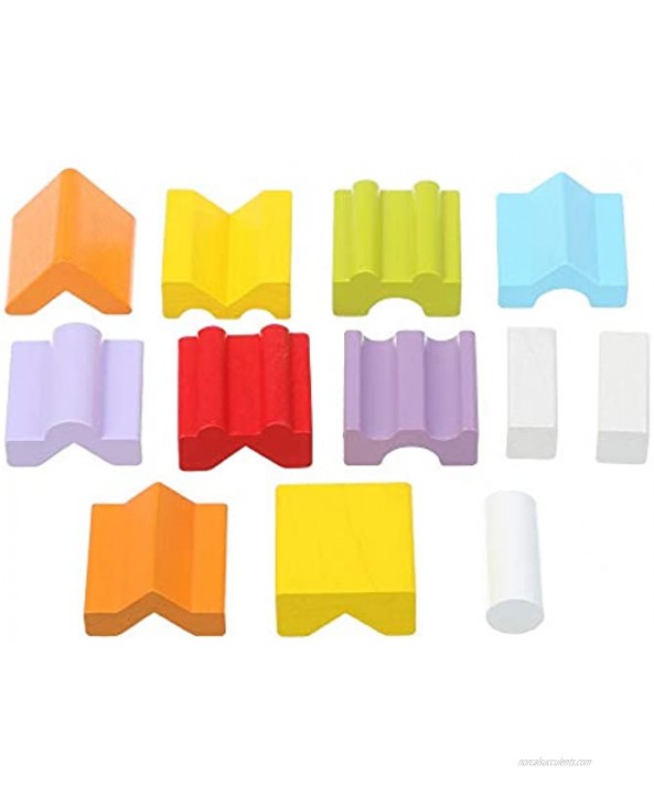 Wise Elk Tower Stacking Blocks Building Blocks for Toddlers 1.5-3 Year Includes 12 Colored Building Blocks Wooden Building Blocks for Babies Wooden Blocks for Kids.