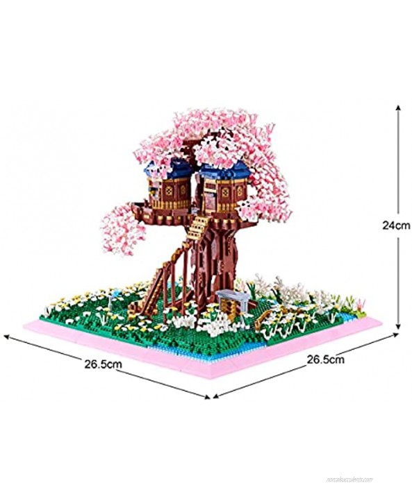 YUJNS Big Architecture: Sakura Tree House Japanese Model Kit for Adults and Kids Mini Building Blocks 5280 PCS with Micro Building Block Tool