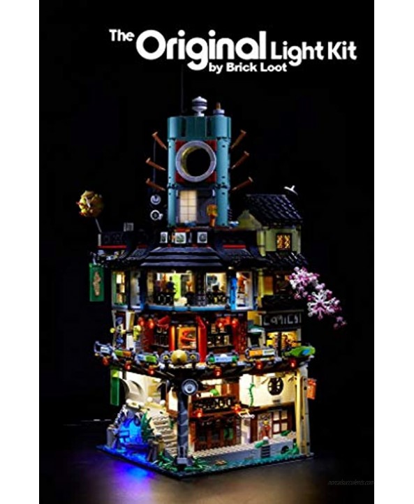 Brick Loot LED Lighting Kit for Ninjago City 70620 Lego Set NOT Included