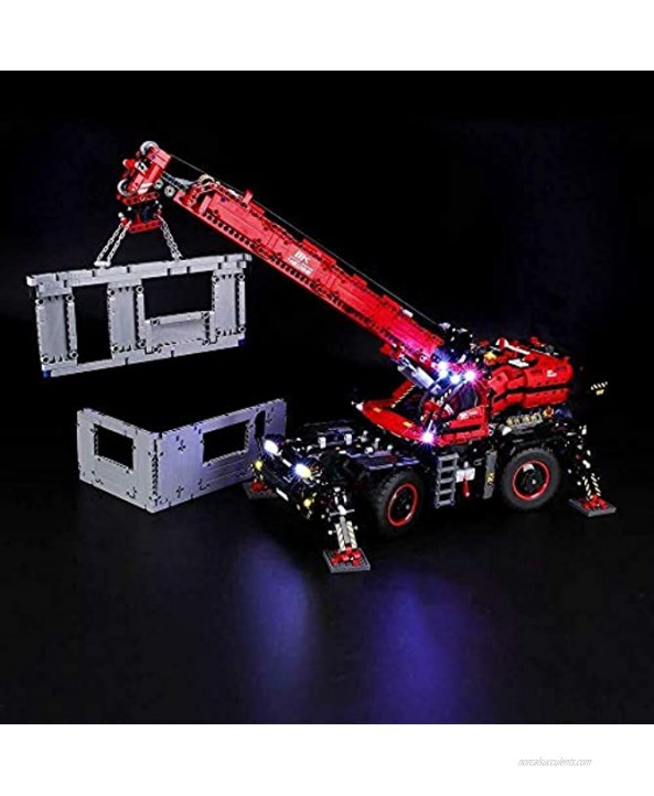 brickled Lighting kit for Rough Terrain Crane 42082 Technic Model Set not Included