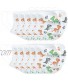10Pcs Disposable Face Bandanas with Cute Dinosaur Pattern for Kids 3 Ply Non-Woven Fabric