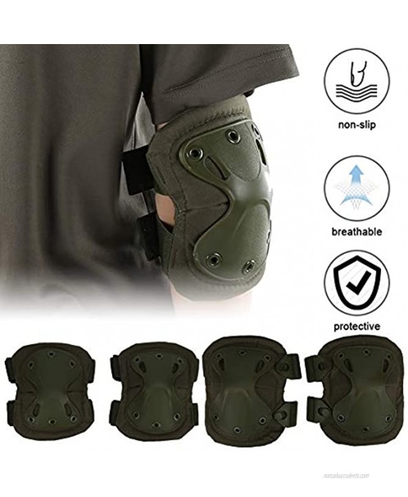 Keenso 4 Pcs Outdoor Protection Kneepad Elbow Support Sports Protective Gear Set Cycling Sports Leg Protect Equipment