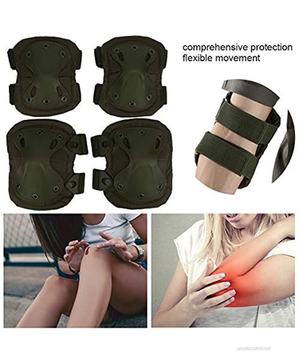 Keenso 4 Pcs Outdoor Protection Kneepad Elbow Support Sports Protective Gear Set Cycling Sports Leg Protect Equipment