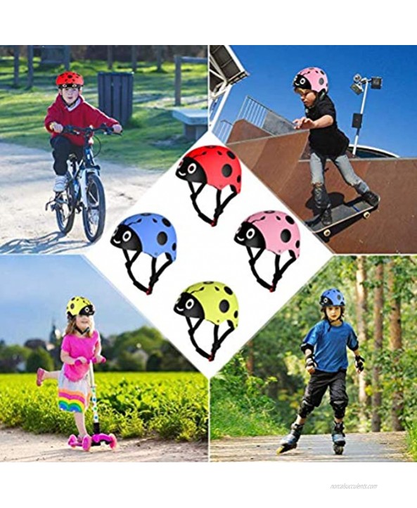 Newooh Kids Bike Helmet and Pads Set Adjustable Kids Skateboard Helmet for Skateboard Roller Cycling Skating