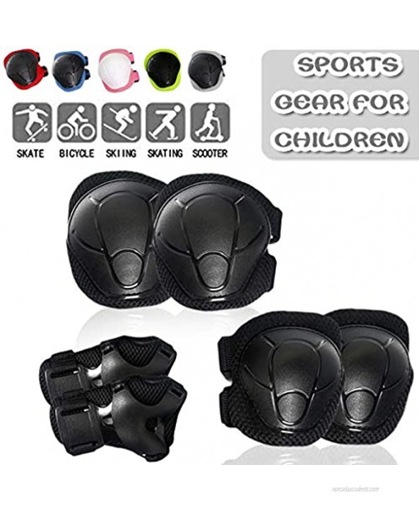 TOTAMALA Kids Protective Gear Set Knee Pads for Kids 3-9 Years Toddler Knee and Elbow Pads with Wrist Guards 3 in 1 for Skateboard Skating Cycling Bike Rollerblading Scooter