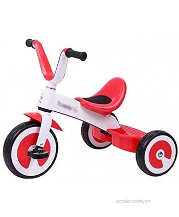 LIYANSHENGDQ Kids' Tricycles Kids Tricycle Magnesium Alloy Frame. Adjustable Seat Children 3 Wheel Pedal Bike for 2-6 Years Kids and Toddlers 80-120 cm,Gray Color : Red