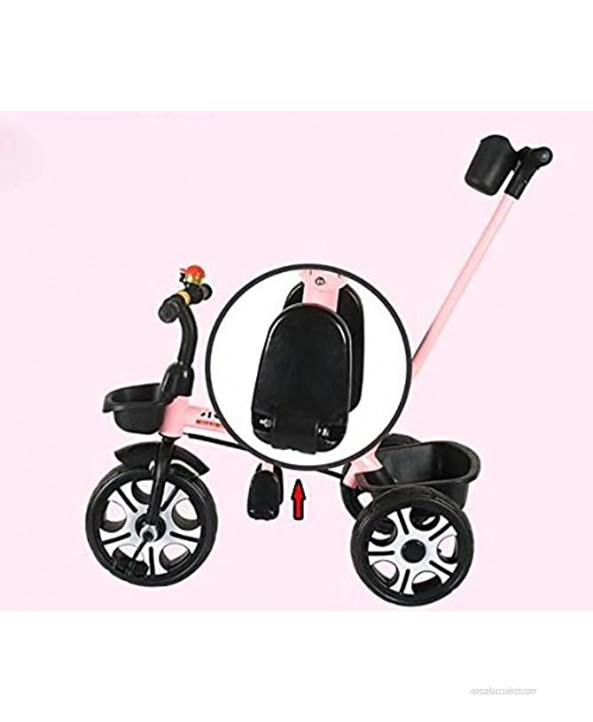 NUBAO Stroller Wagon Kids Tricycle Trike 2-in-1 Push Along with Parent Handle Secure Design Ages 15 Months+ Color : Black Over 1 Year Old Girl Gifts