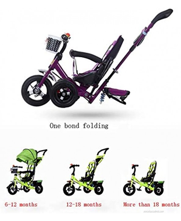 NUBAO Stroller Wagon Stroller Fashion with Sunshade Baby Stroller Folding Kids Tricycle 1-3-5 Year Old Children's Pedal Trike Bike Bicycle Pushchair Color : C Over 1 Year Old Girl Gifts Color : C