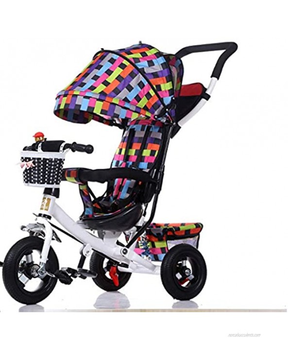 NUBAO Stroller Wagon Stroller Fashion with Sunshade Baby Stroller Folding Kids Tricycle 1-3-5 Year Old Children's Pedal Trike Bike Bicycle Pushchair Color : C Over 1 Year Old Girl Gifts Color : C