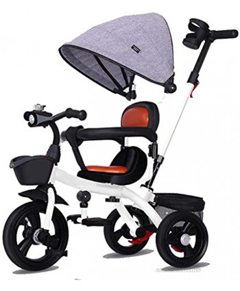 NUBAO Stroller Wagon Tricycle Kids Trike Pedal 3 Wheel Children Baby Reversible Seat Toddler with Push Handle Removable Canopy 8 Months 6 Years Old Color : A Over 1 Year Old Girl Gifts