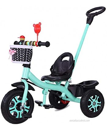 Stroller Wagon Kids Tricycle with Pedal 2 In 1 Multifunction Height Adjustable Outdoor Training Bicycle for 1-6 Years Old Boys and Girls Birthday Gift Removable Push Handlebar over 1 year old girl