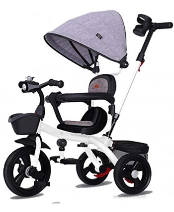 Stroller Wagon Tricycle Kids Trike Childrens Pedal Guided 3 Wheel Baby Toddler with Push Chair Handle Removable Canopy Reversible seat 8 Months 6 Years Old Color : D over 1 year old girl gifts