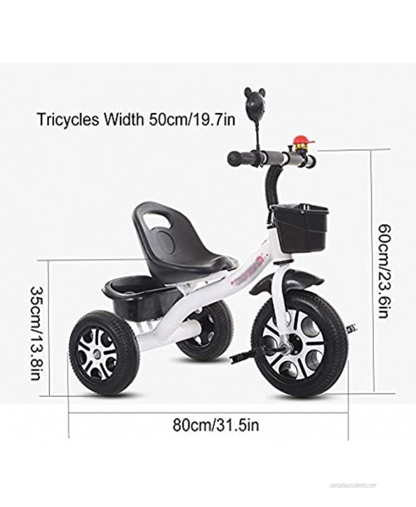 Tricycle Kids for 2-6 Years Old Kids Trike with Foldable Pedal 3 Wheel Toddler Bike for Boys Girls Color : Red