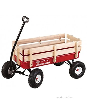 Duncan Mountain Wagon Pull-Along Wagon for Kids with Wooden Panels All Terrain Tires Wide Grip Handle Wide Wheel Base