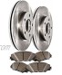 Front Premium Quiet technology Brake Rotors and severe Duty Metallic Pads MAXE9802M