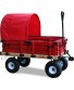 Millside Industries Classic Wood Wagon with Red Wooden Racks